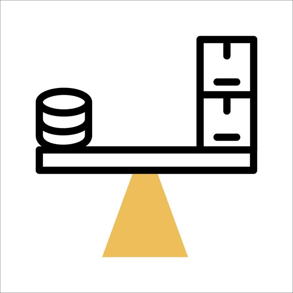 équilibre vecteur icône isolé sur blanc Contexte. affaires plat concept .