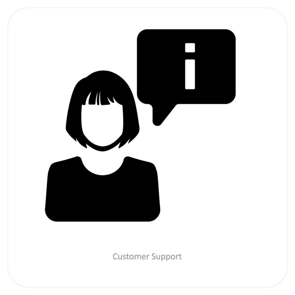 client soutien et un service icône concept vecteur