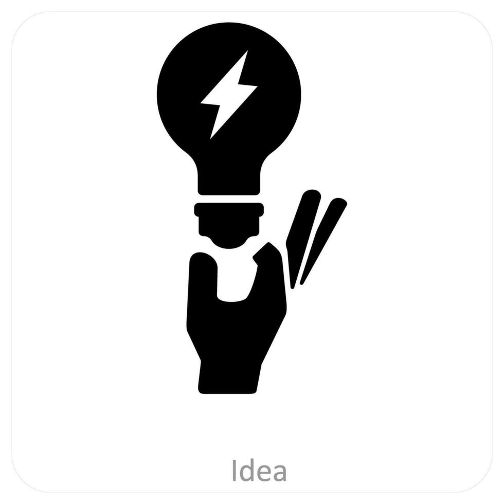 idée et innovation icône concept vecteur