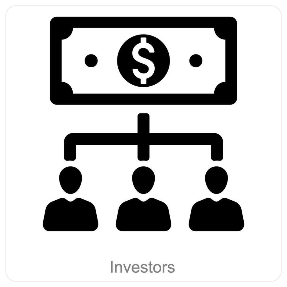 investisseurs et travail en équipe icône concept vecteur