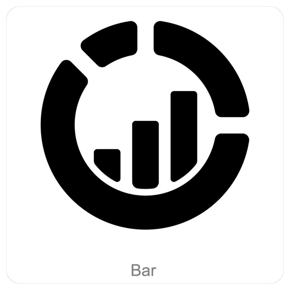 bar et graphique icône concept vecteur