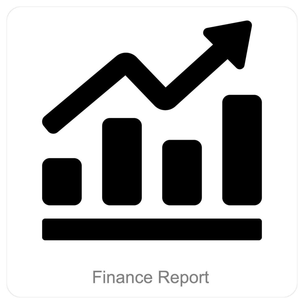 la finance rapport et diagramme icône concept vecteur