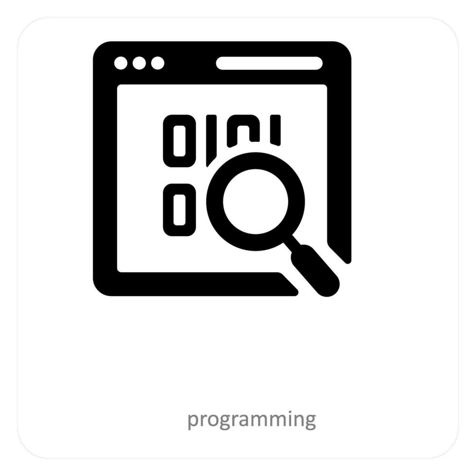 programmation et codage icône concept vecteur