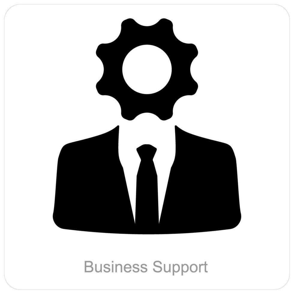 affaires soutien et soutien icône concept vecteur
