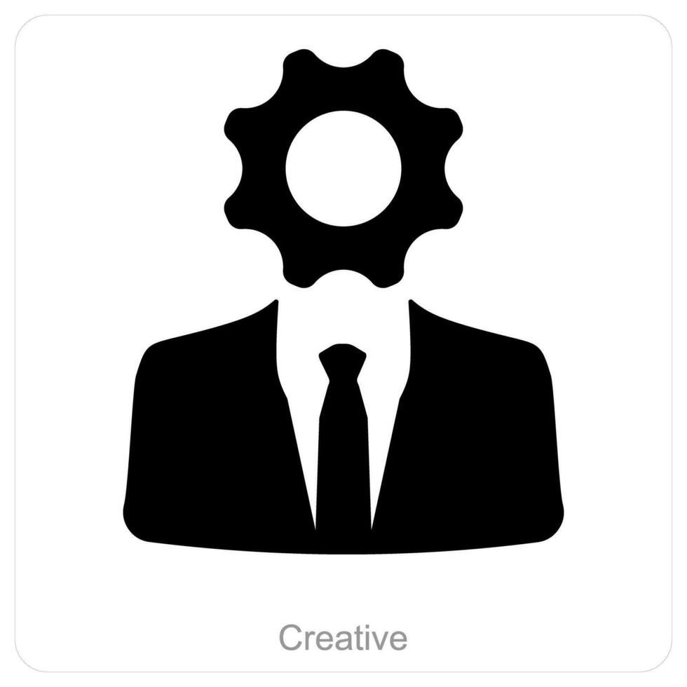 Créatif et affaires la gestion icône concept vecteur