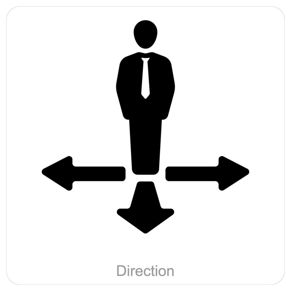 direction et façon icône concept vecteur