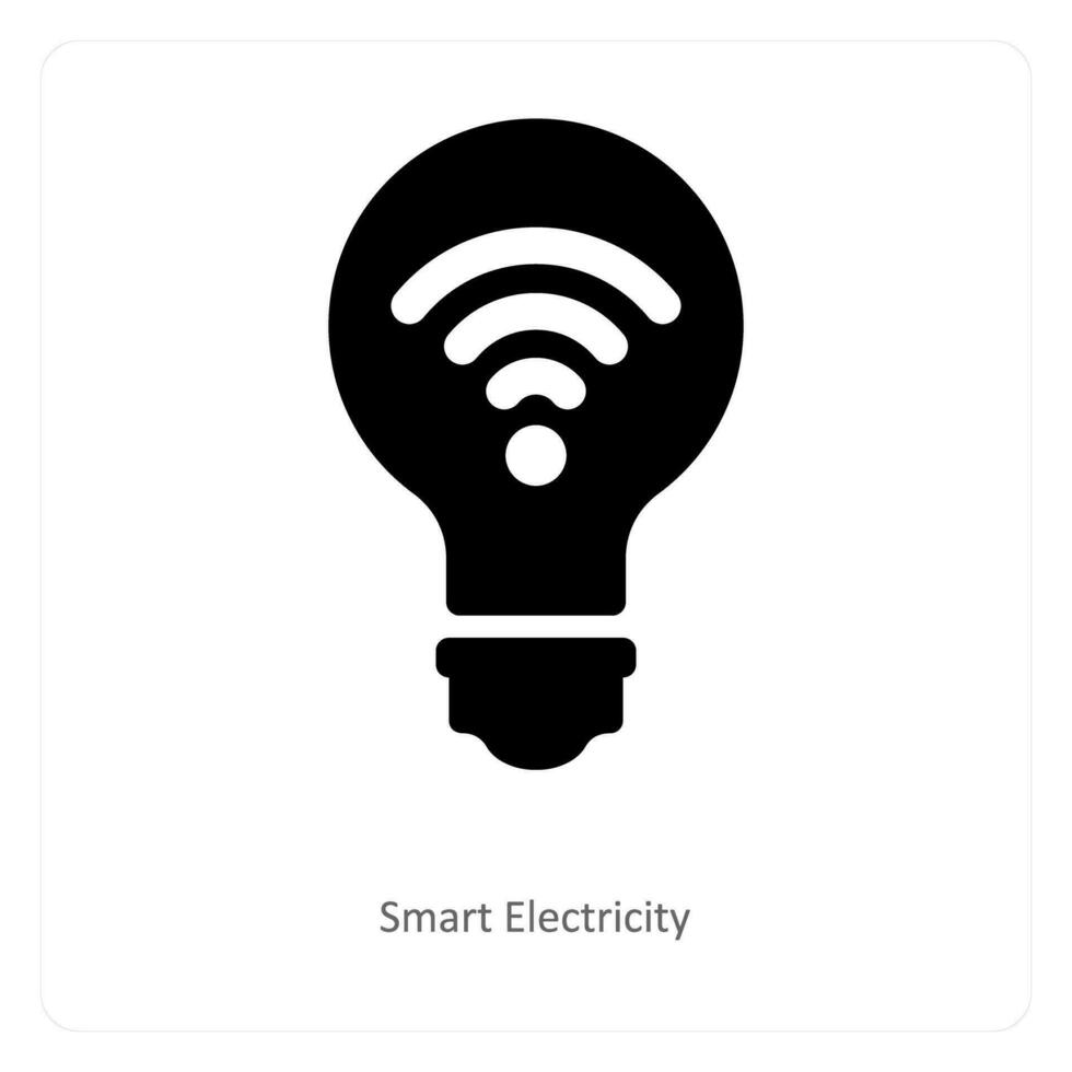 intelligent électricité et intelligent charge icône concept vecteur