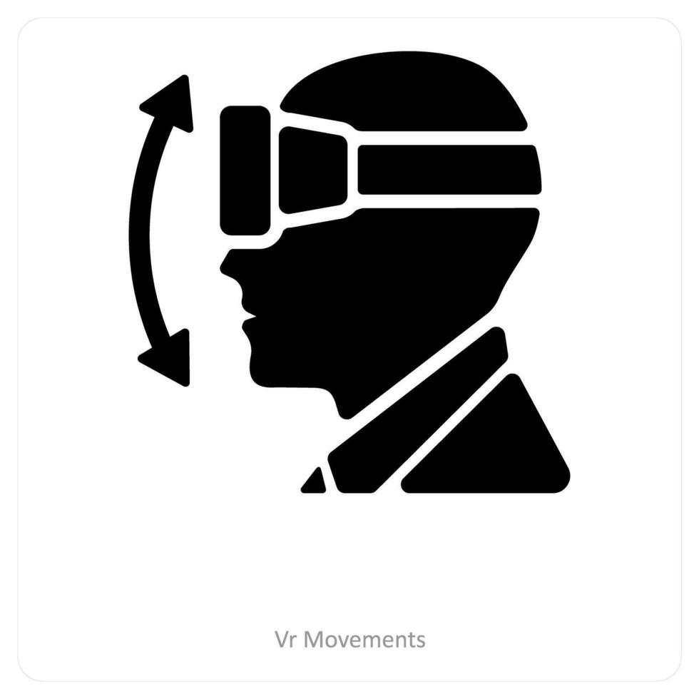 vr mouvements et virtuel réalité icône concept vecteur