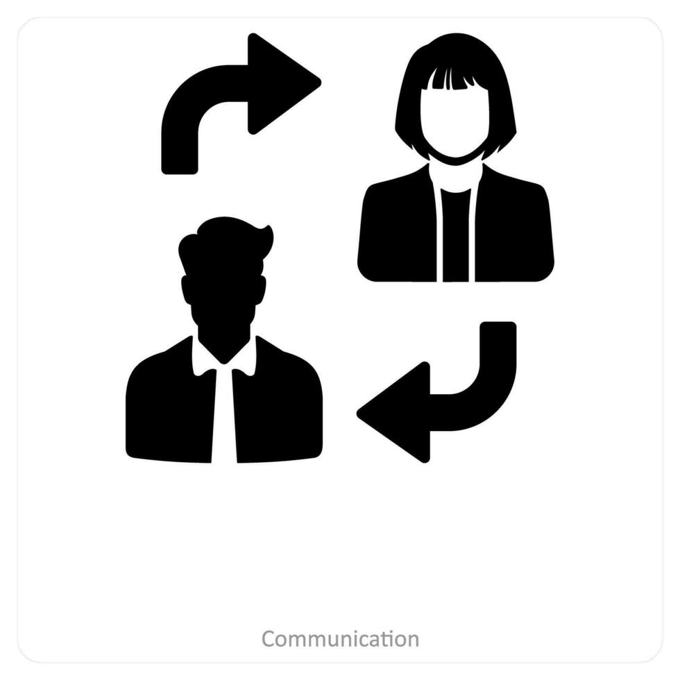 la communication et conversation icône concept vecteur