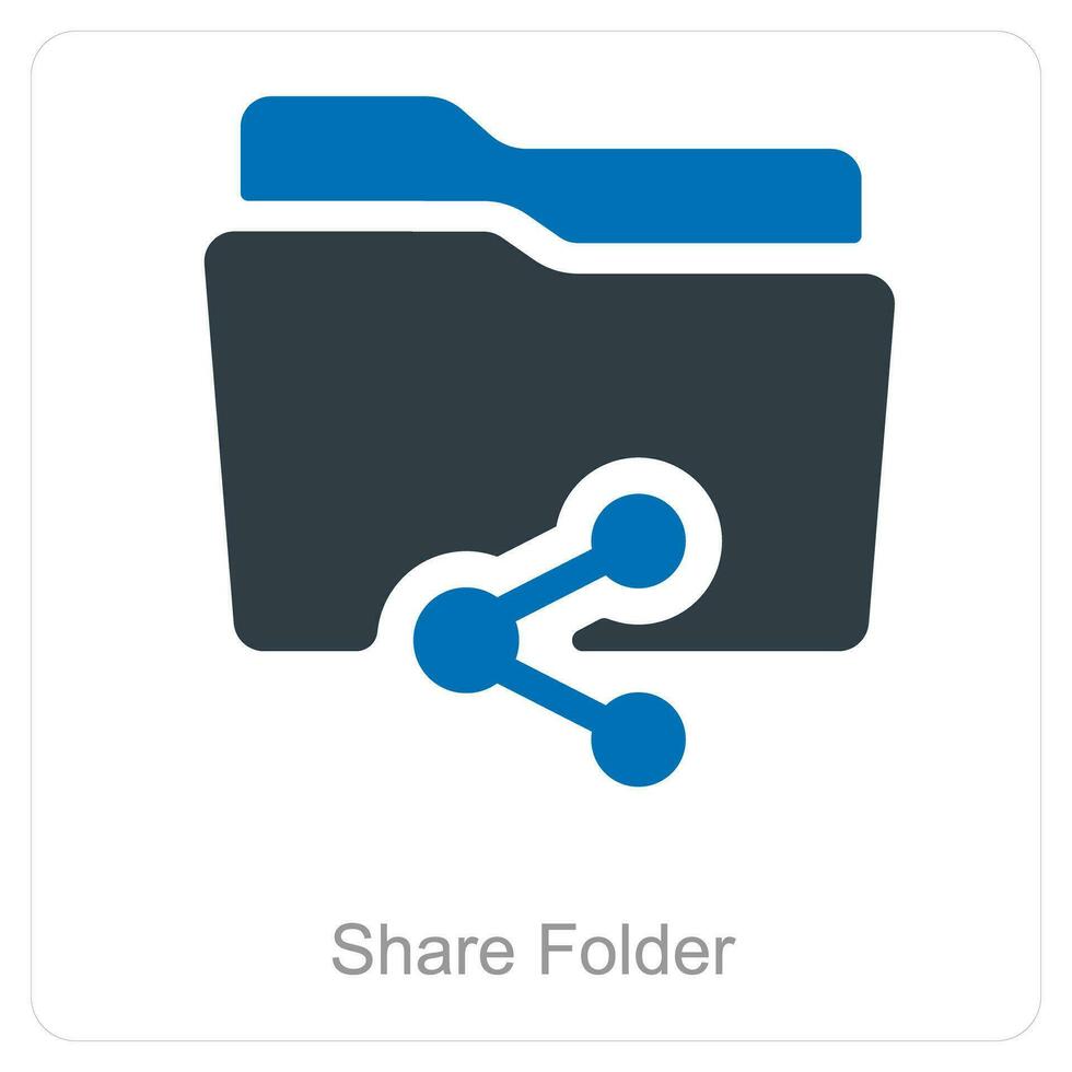partager dossier et dossier icône concept vecteur