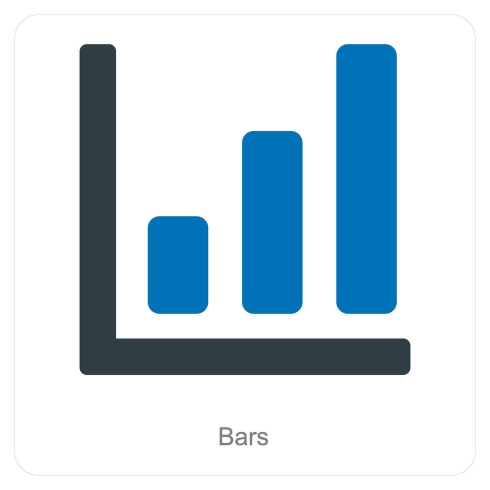 bars et diagramme icône concept vecteur