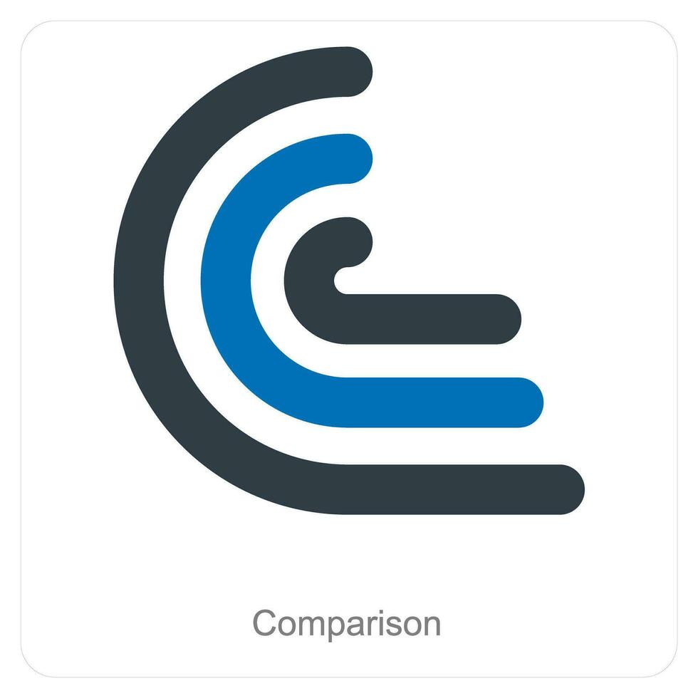 Comparaison et diagramme icône concept vecteur