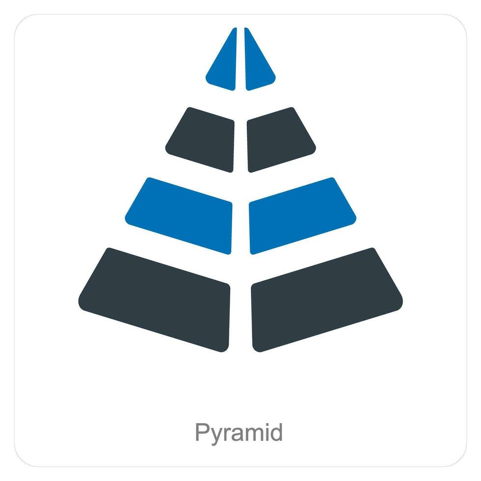 pyramide et diagramme icône concept vecteur