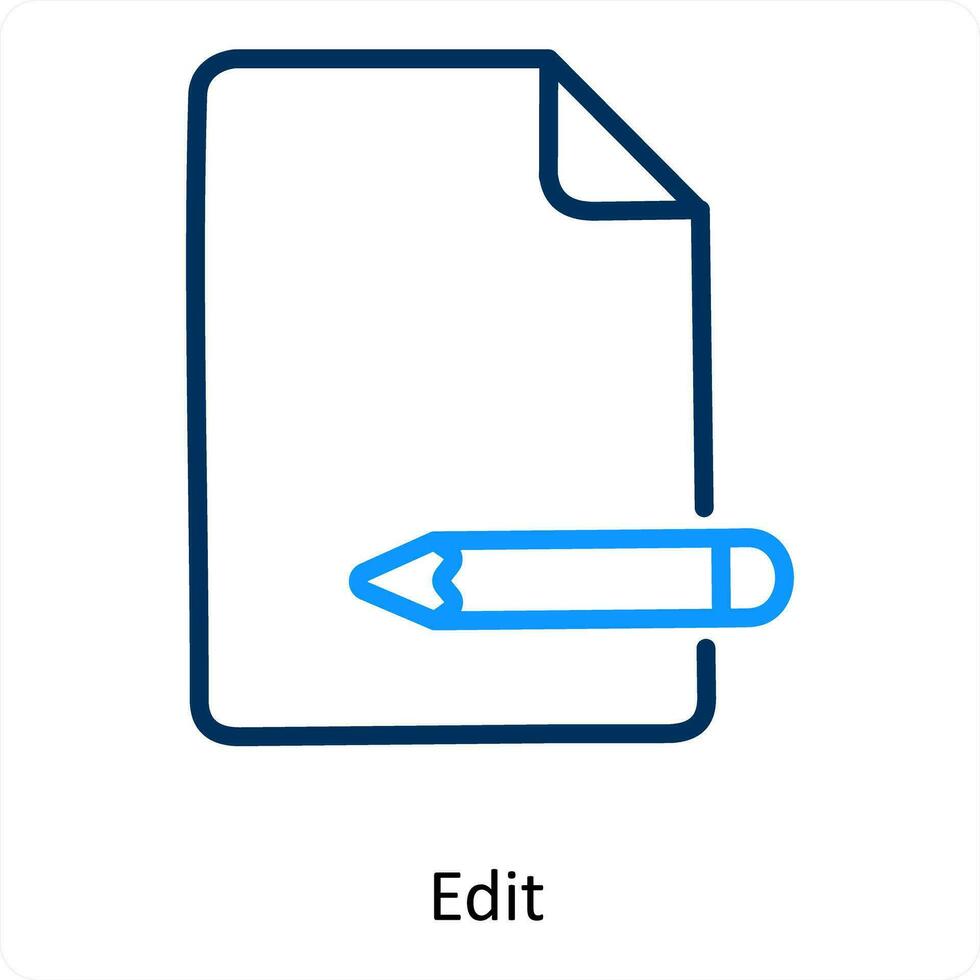 Éditer et fichier icône concept vecteur