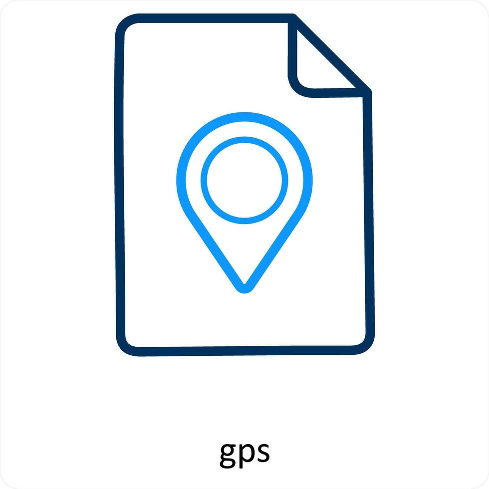 GPS et emplacement icône concept vecteur