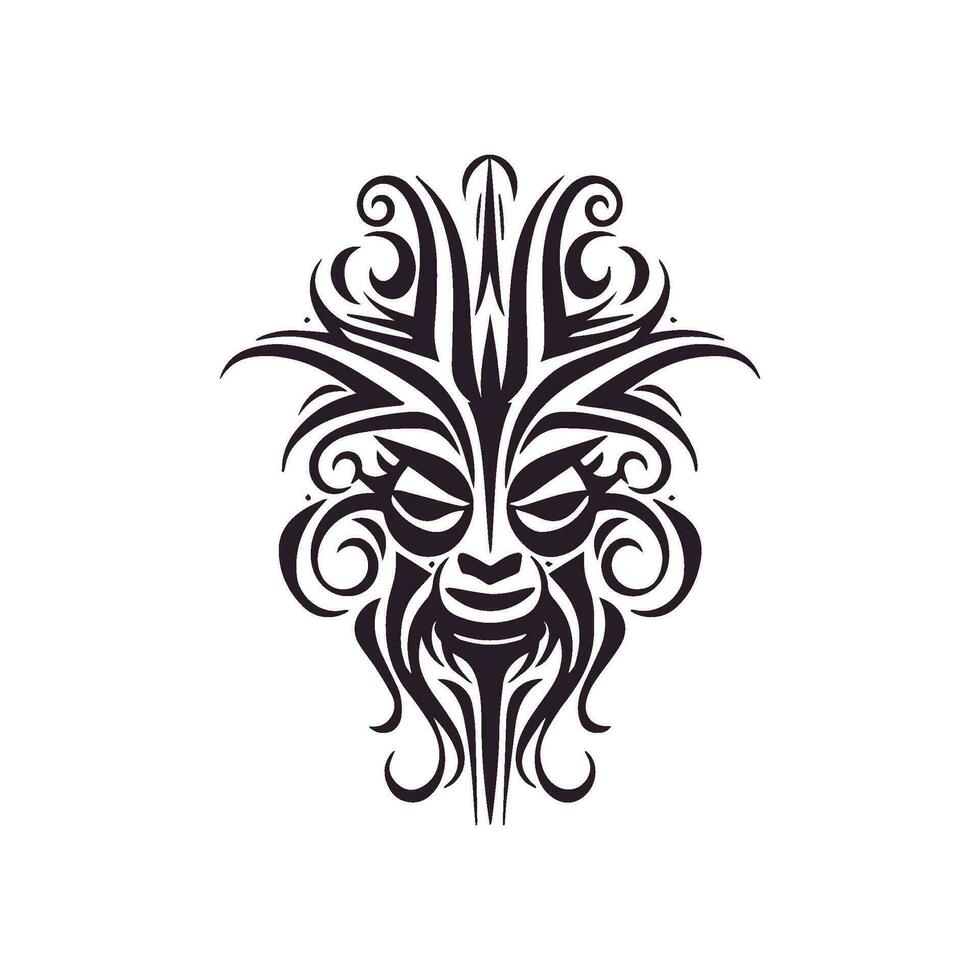 traditionnel tribal tatouage visage motif, traditionnel ethnique tatouage vecteur