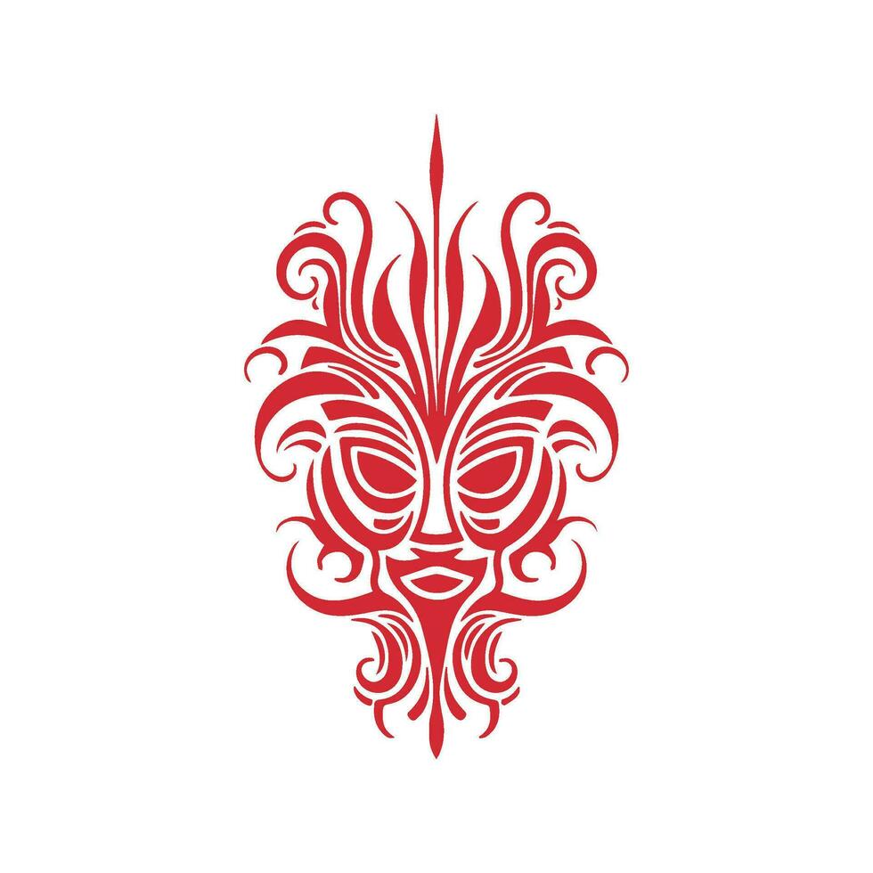 traditionnel tribal tatouage visage motif, traditionnel ethnique tatouage vecteur