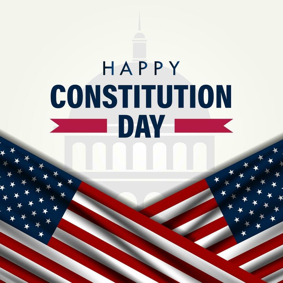 content Constitution et citoyenneté journée uni États de Amérique septembre 17e Contexte vecteur illustration