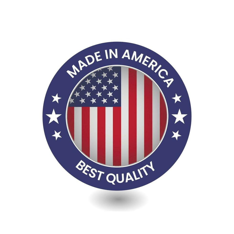 fabriqué dans Etats-Unis badge. composition pour américain drapeau pour badge, étiqueter, broche. vecteur