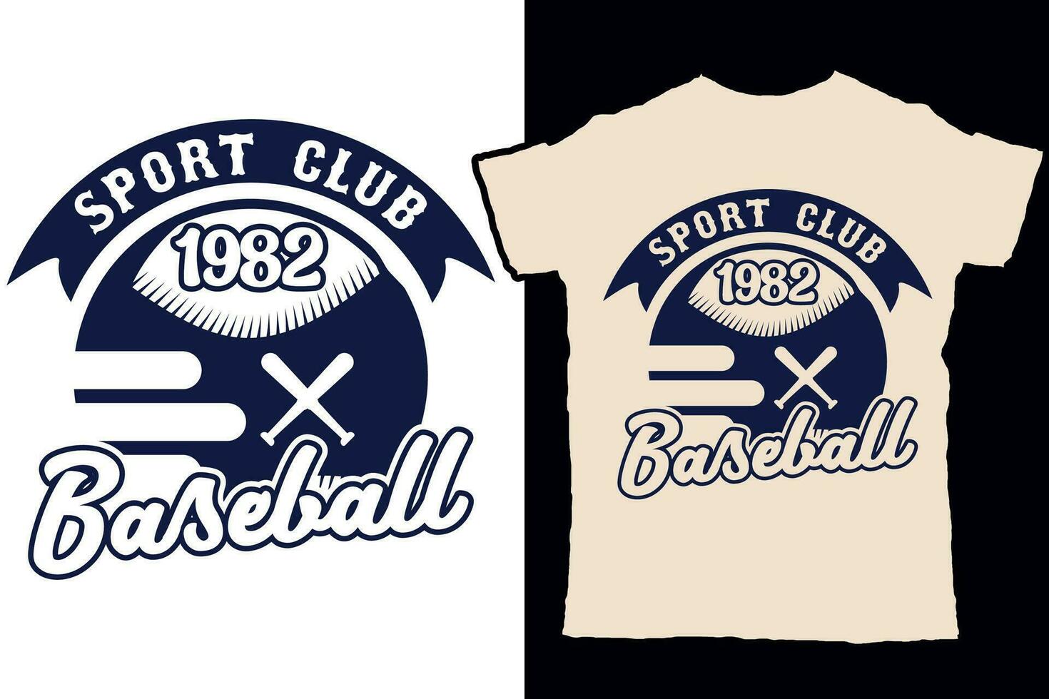 sport club 1982 base-ball vecteur t chemise conception