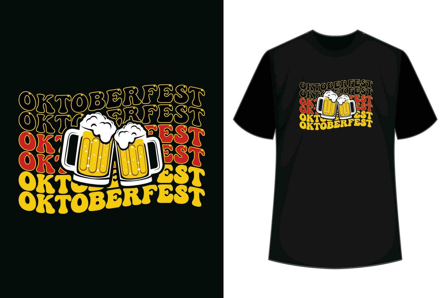 oktoberfest Bière en buvant équipe T-shirt vecteur