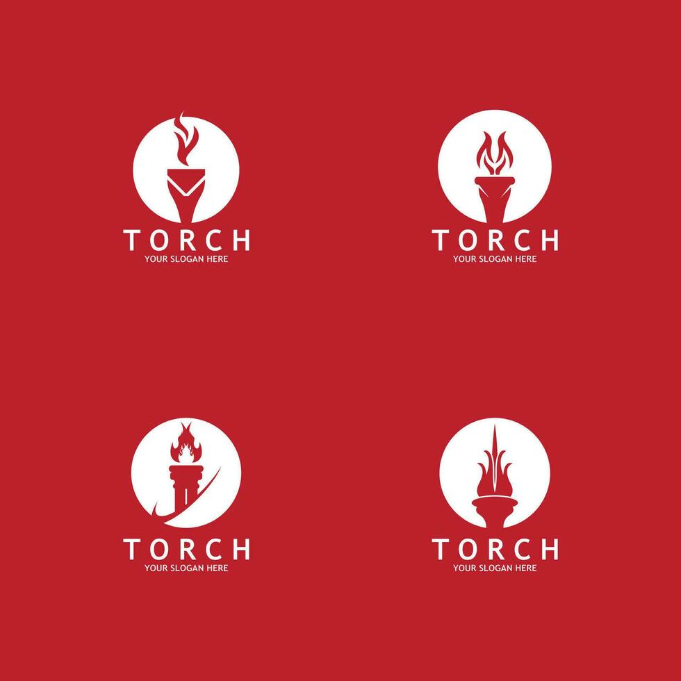 torche lumière vecteur logo conception modèle