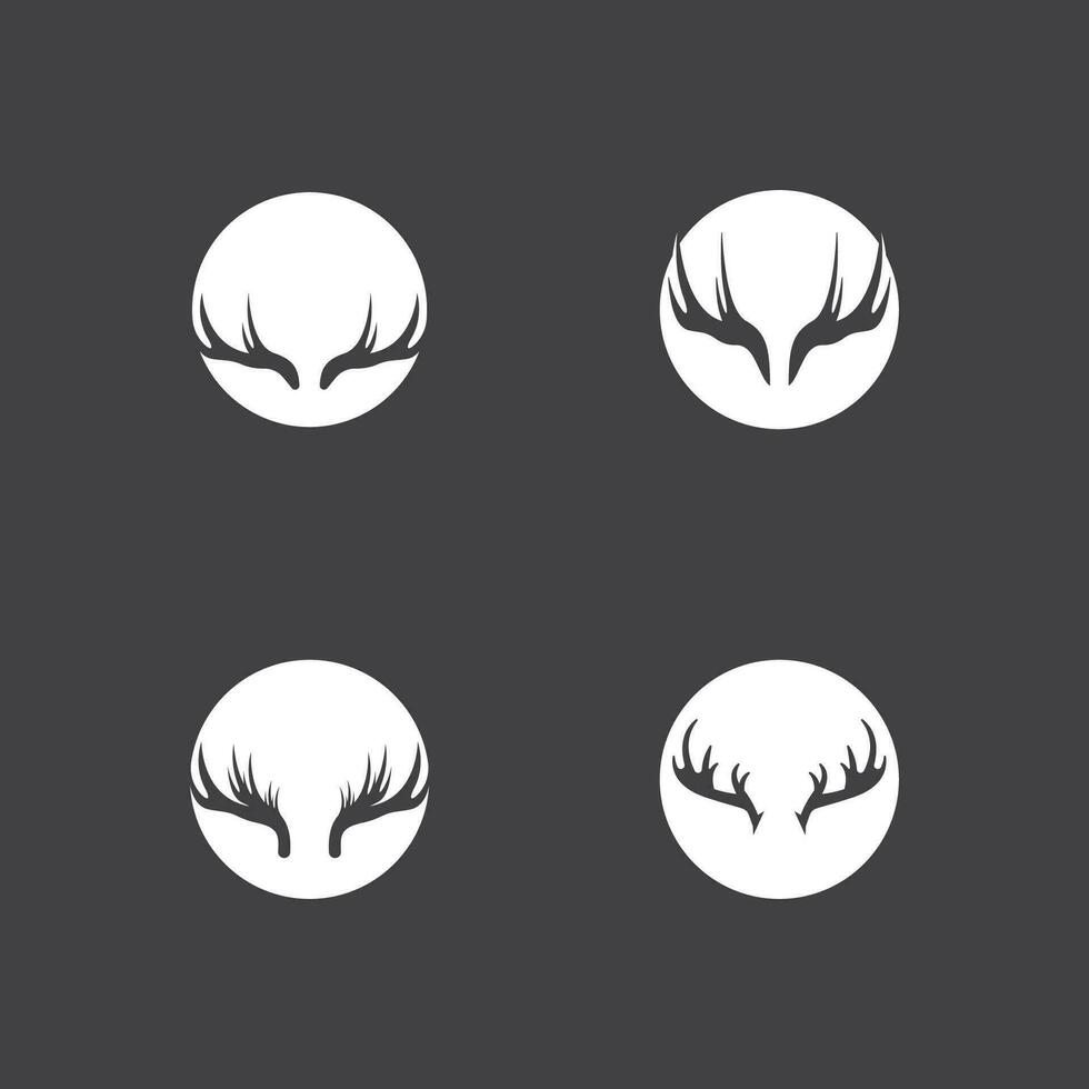 cerf bois logo modèle illustration conception vecteur