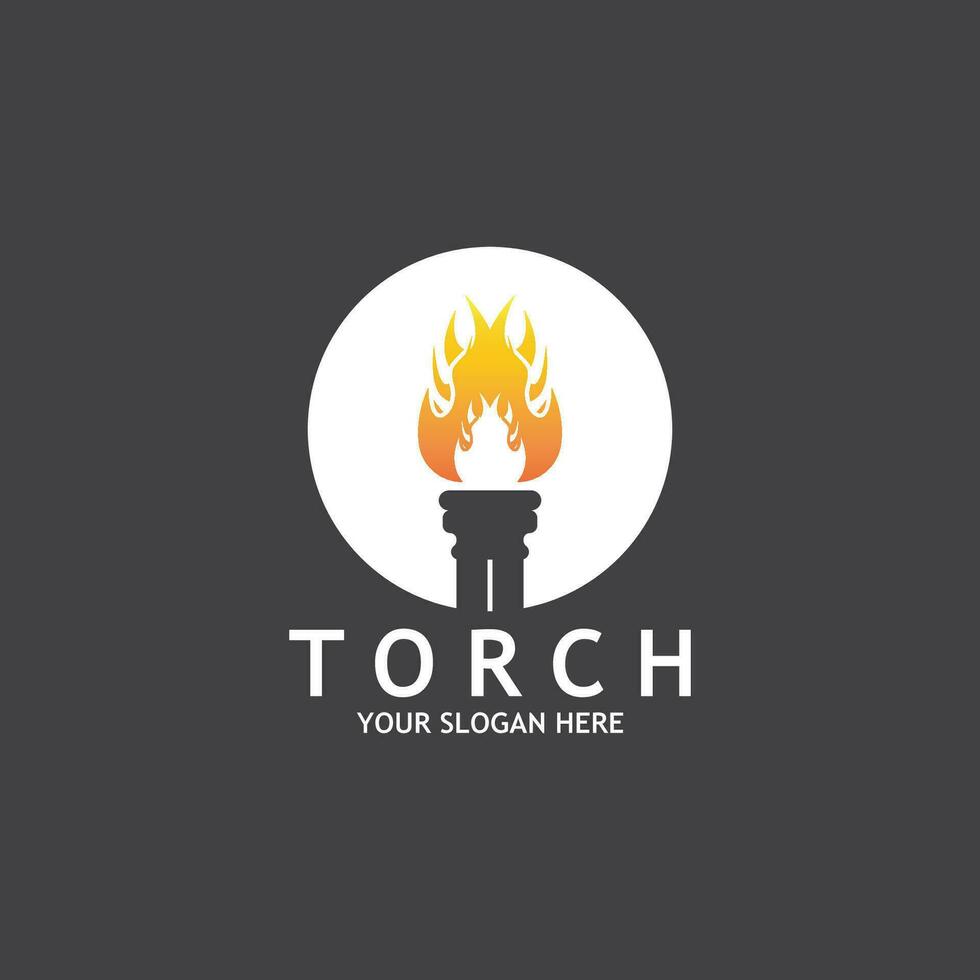 torche lumière vecteur logo conception modèle