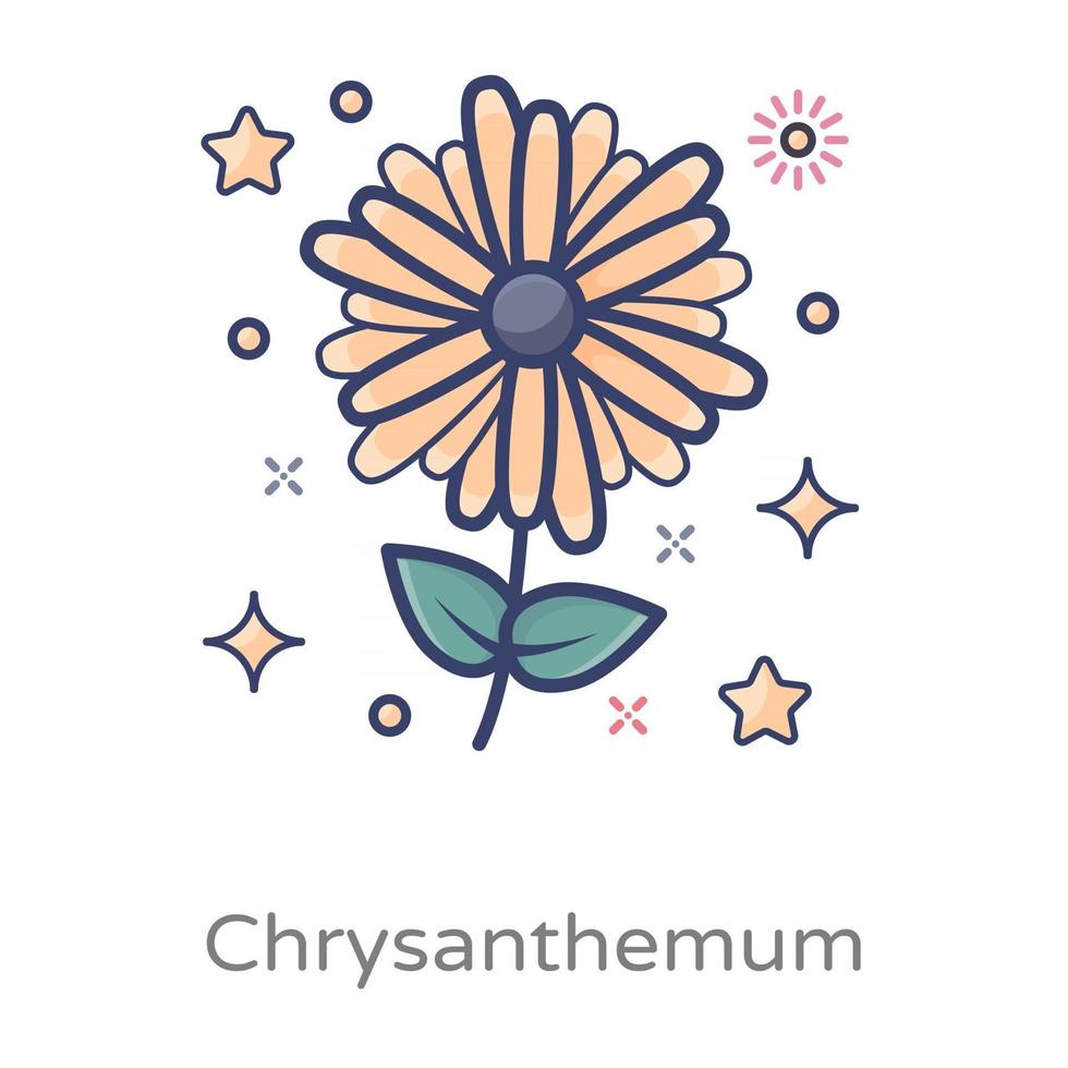 chrysanthème beau design vecteur