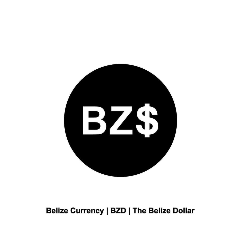Belize devise symbole, Belize dollar icône, bzd signe. vecteur illustration