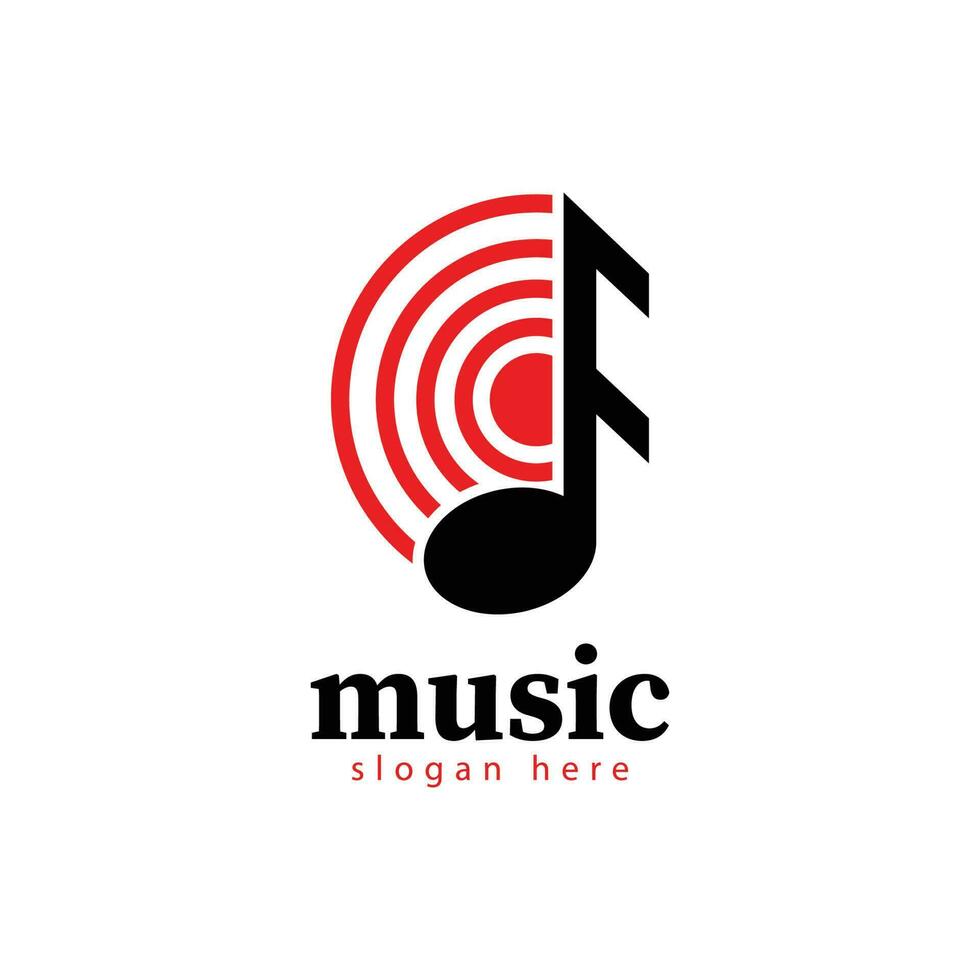 la musique l'audio vague logo modèle conception vecteur icône illustration