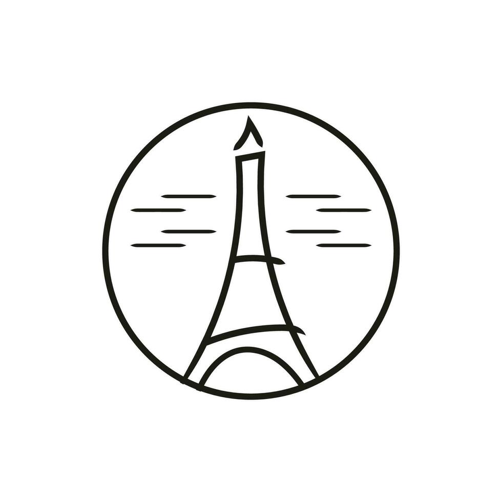 Paris logo modèle, conception vecteur illustration