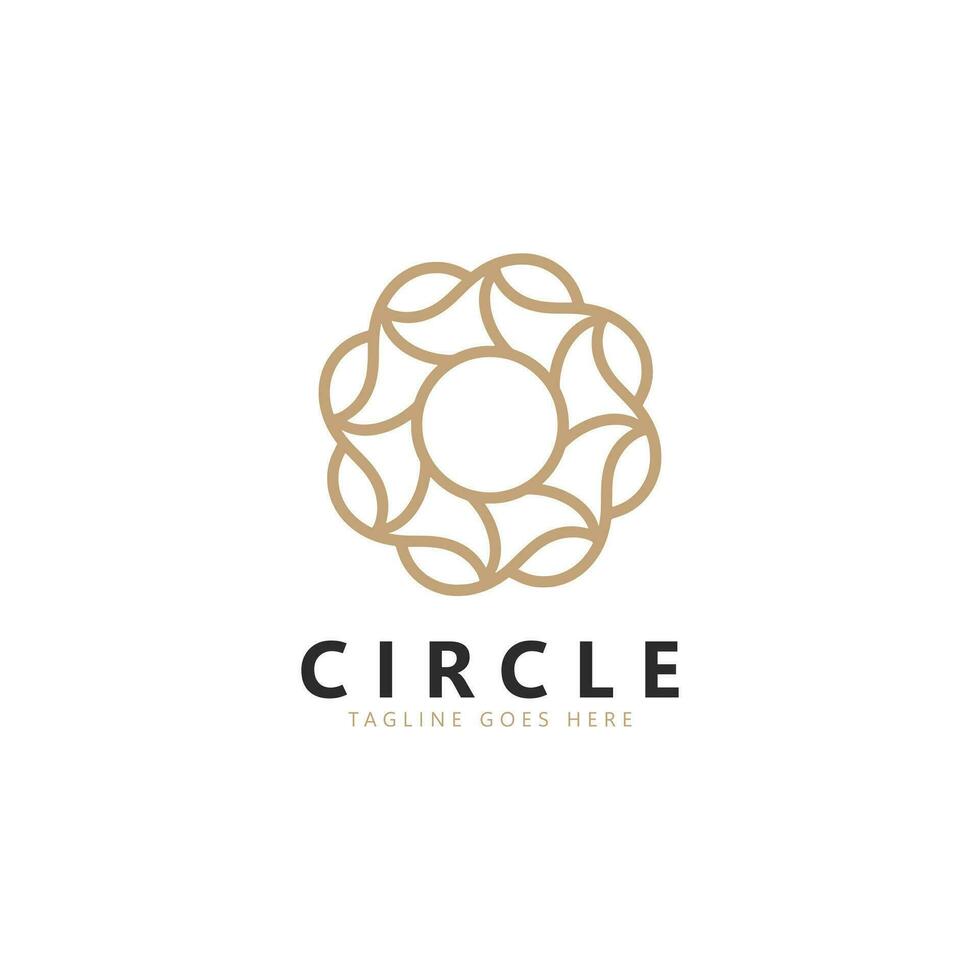 cercle logo modèle. circulaire modèle dans forme de mandala Oriental modèle Islam arabe Indien turc Pakistan chinois vecteur