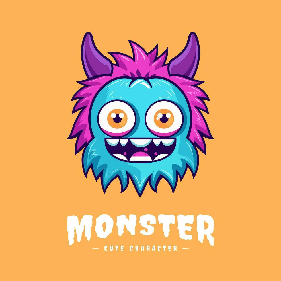 adorable et kawaii monstre illustration, parfait pour ajouter une toucher de Mignonnerie à votre dessins vecteur