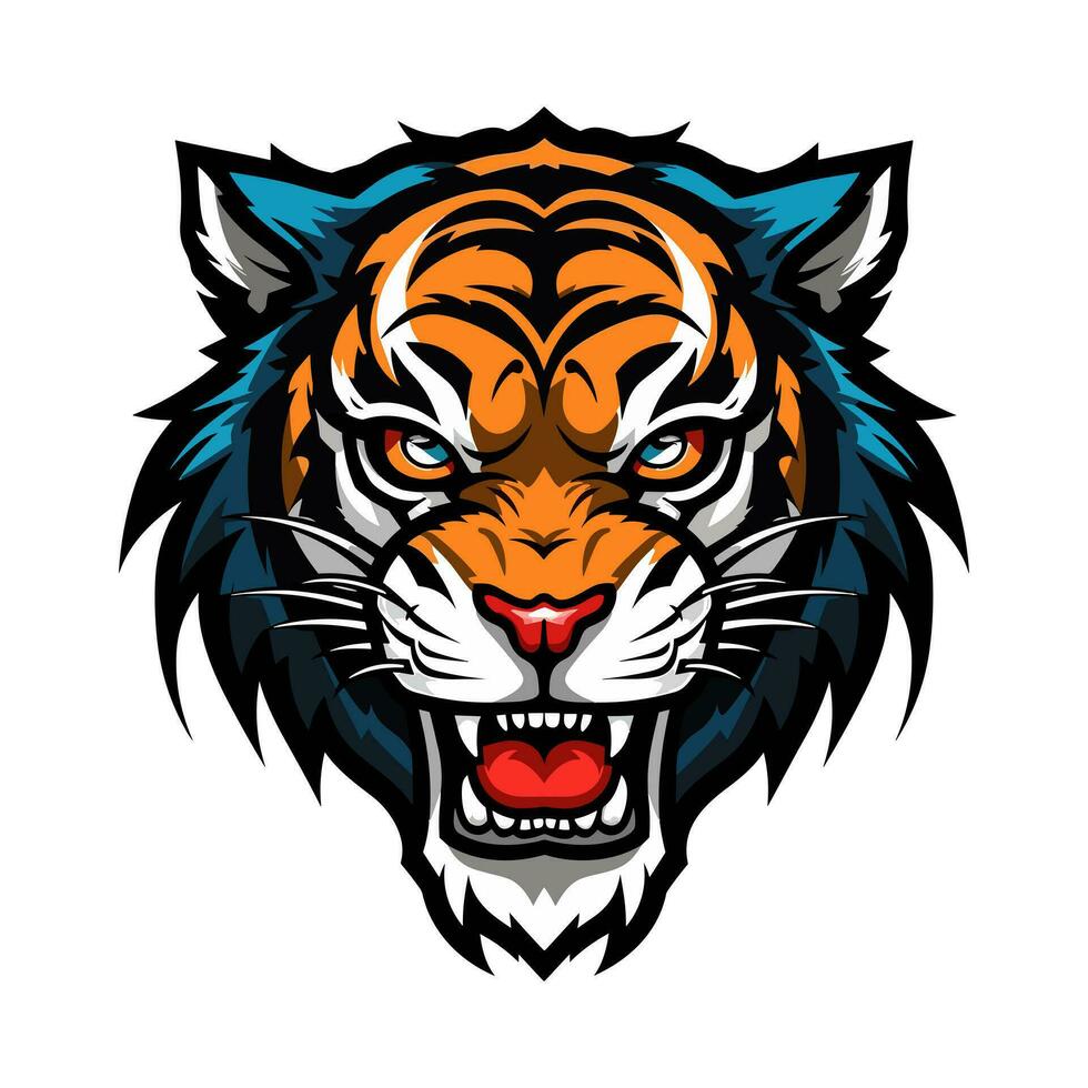 expressif main tiré tigre illustration dans logo conception, mettant en valeur la grâce et force. parfait pour marques vouloir une toucher de sauvage élégance vecteur