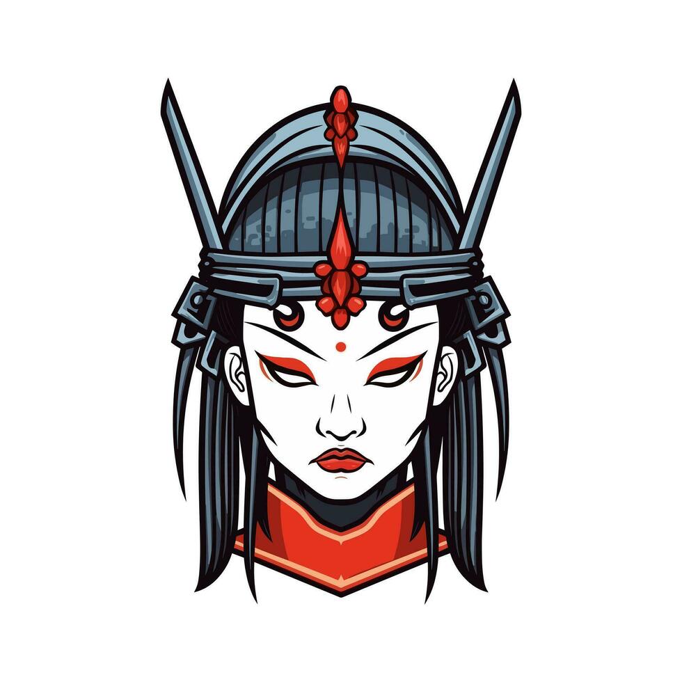 Japonais samouraï fille illustration vecteur