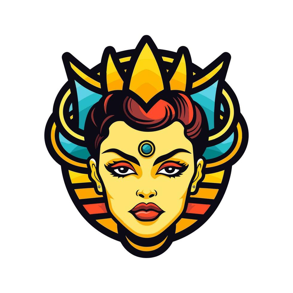 chicano fille main tiré logo conception artistique représentation de chicano fierté et identité. riches dans symbolisme, cette illustration transmet patrimoine, beauté, et responsabilisation vecteur