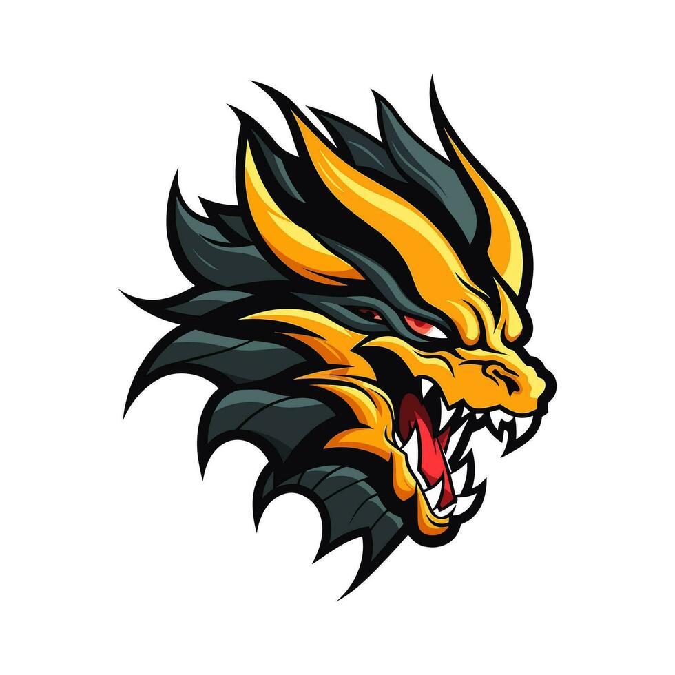 dragon logo vecteur agrafe art illustration