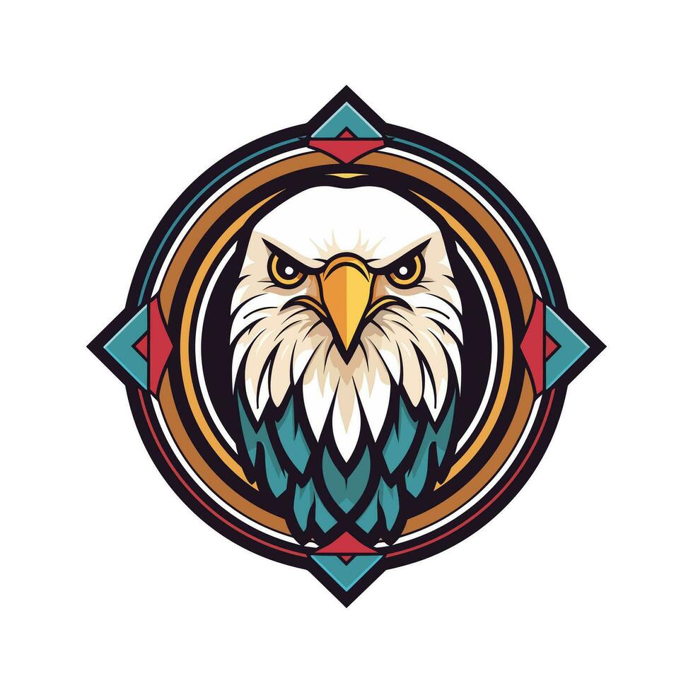 Aigle logo vecteur agrafe art illustration