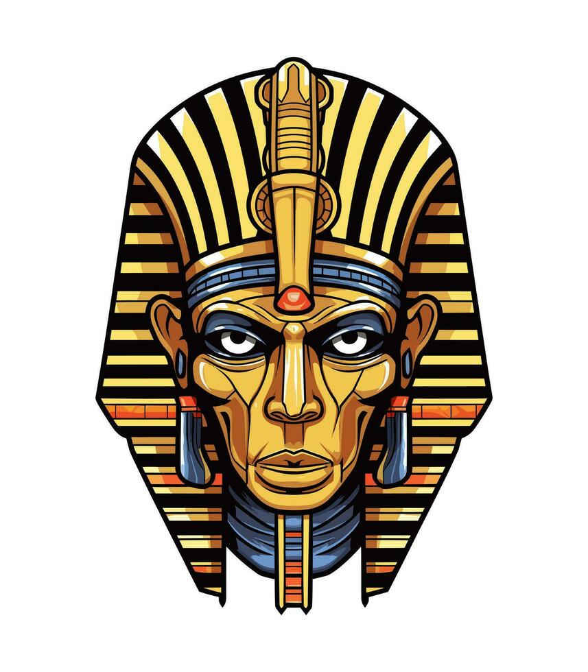 une majestueux égyptien d'or pharaon vecteur agrafe art illustration, incorporant Puissance et royalties, parfait pour ancien Egypte inspiré dessins et historique projets