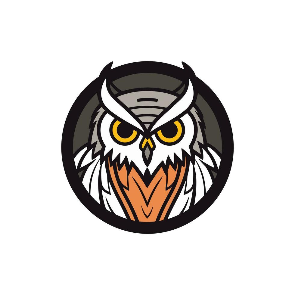 hibou logo vecteur agrafe art illustration