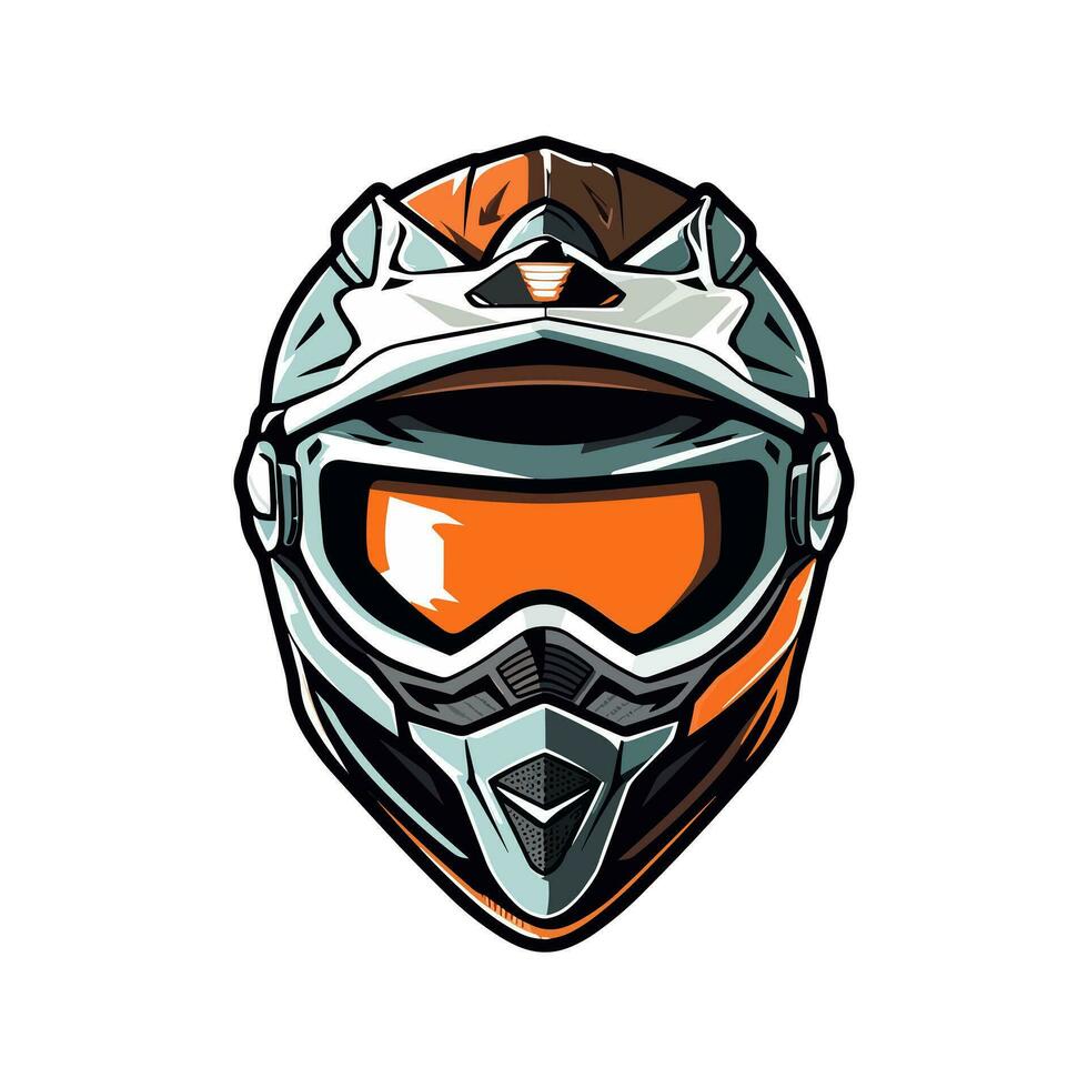 motocross logo casque vecteur agrafe art illustration