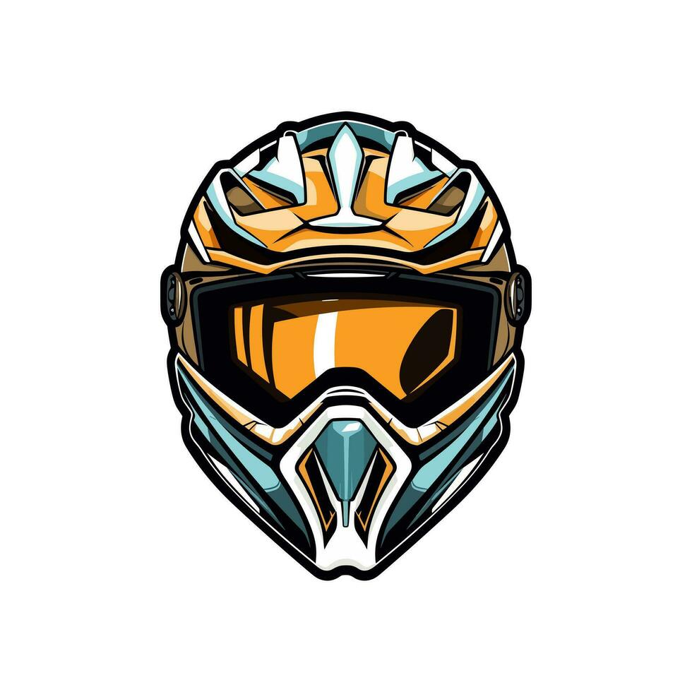 motocross logo casque vecteur agrafe art illustration