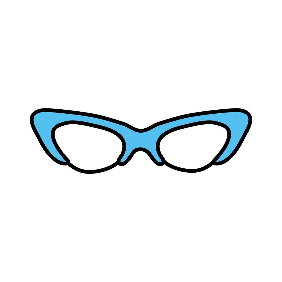 icône de style de lunettes pop art vecteur