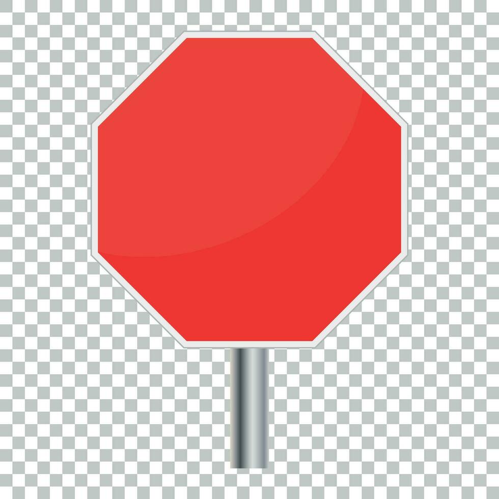 Vide rouge Arrêtez signe vecteur icône. vide danger symbole vecteur illustration.
