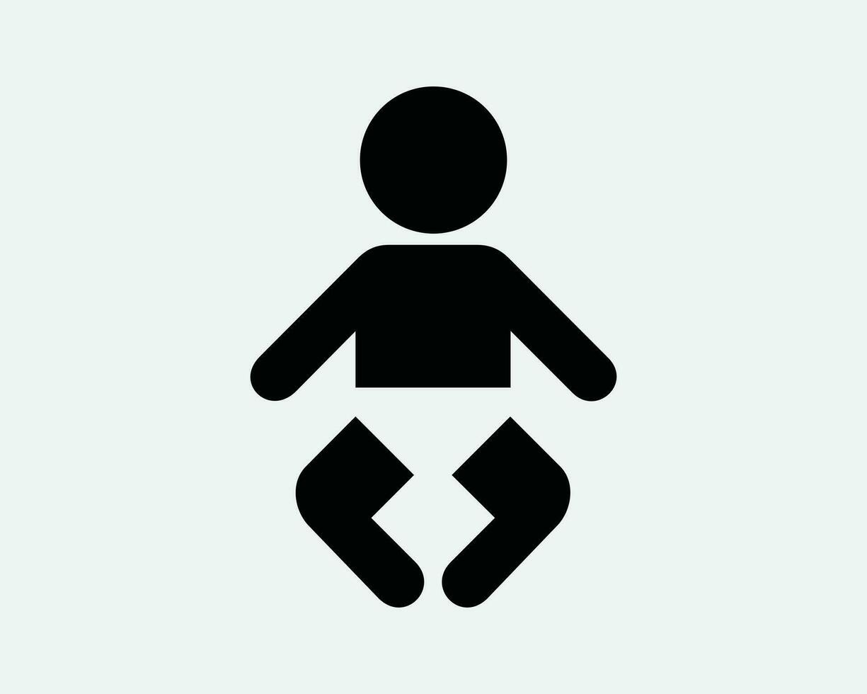 bébé icône. bébé nouveau née bambin Jeune enfant petit enfant garçon les enfants couche naissance Nouveau née noir blanc graphique clipart ouvrages d'art symbole signe vecteur eps