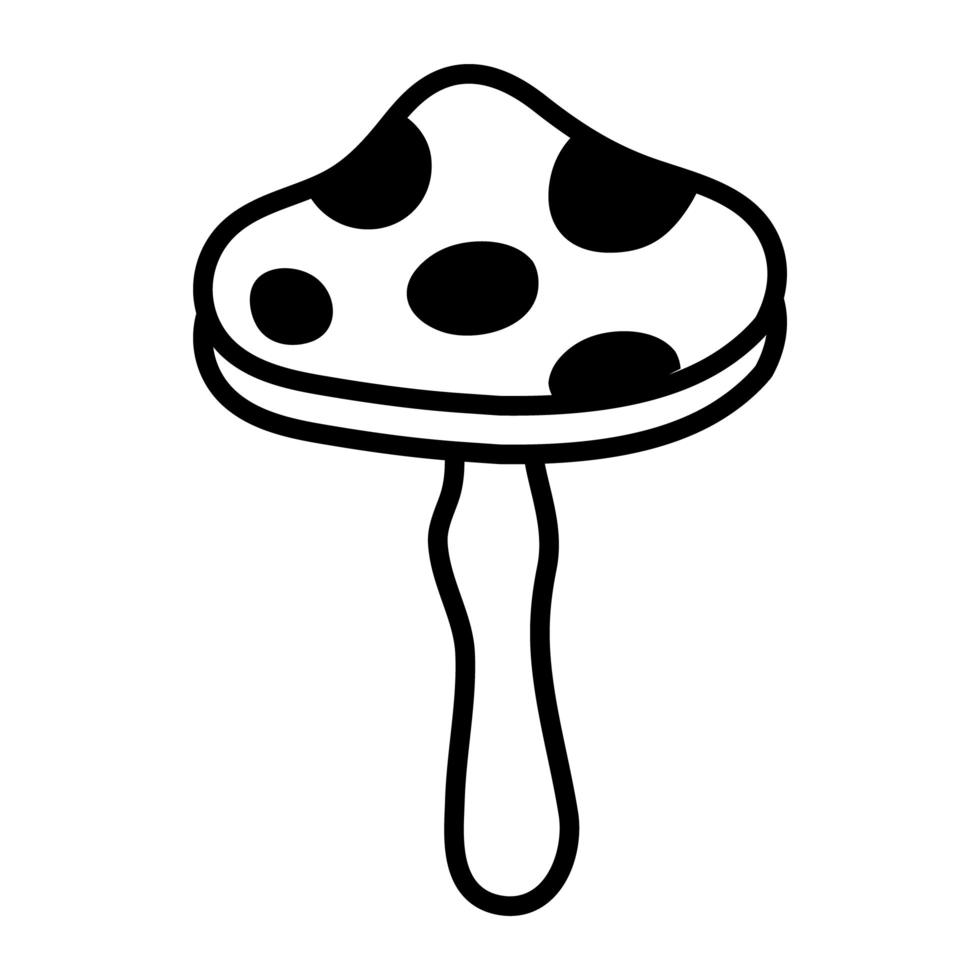 icône de style de ligne champignon pop art vecteur