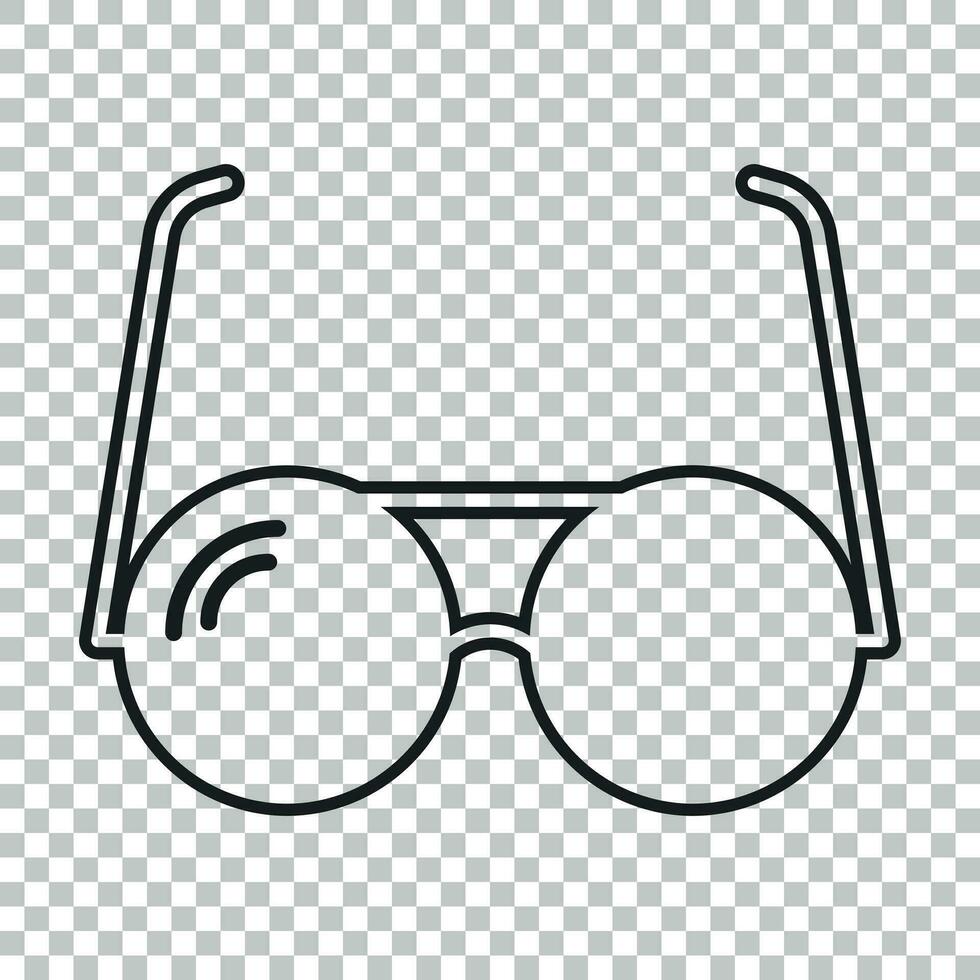 lunettes de soleil vecteur icône dans ligne style. lunettes plat illustration.