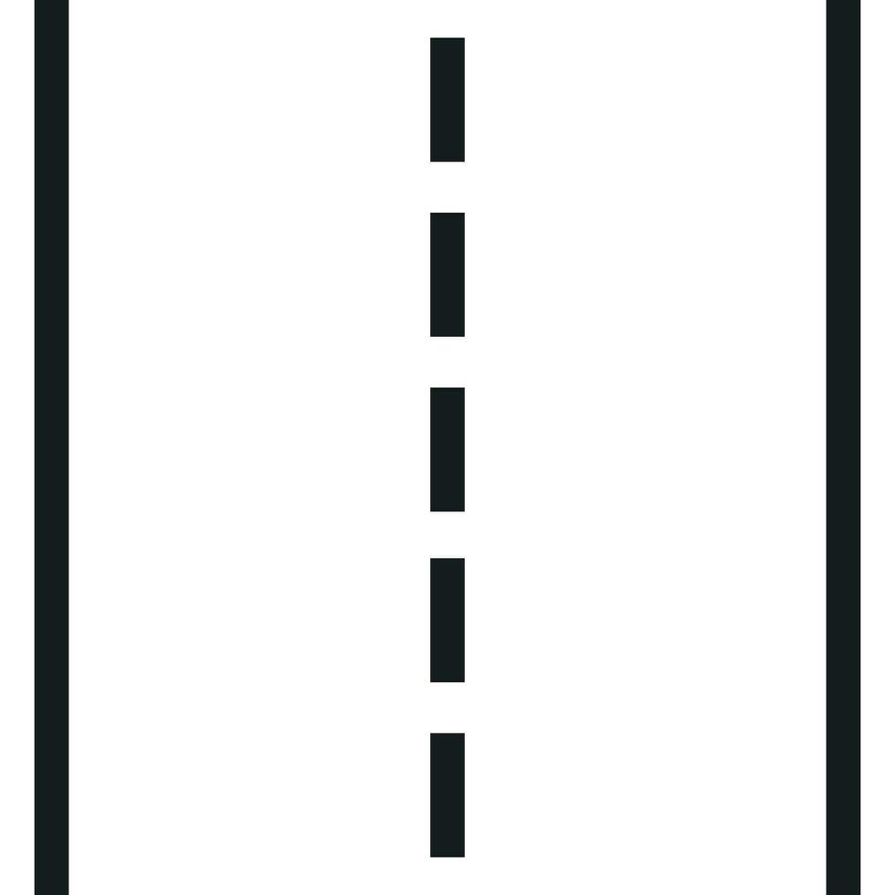 tout droit route avec blanc marquages vecteur illustration. Autoroute route icône.