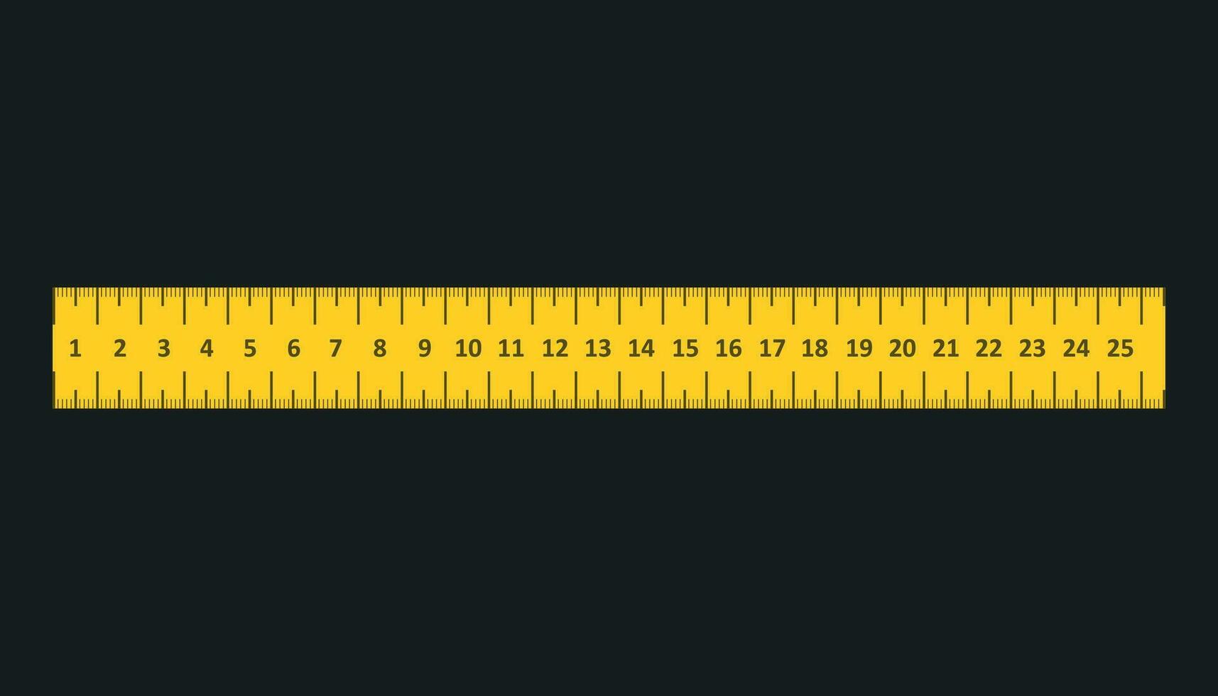 Jaune règle. instrument de la mesure vecteur illustration.